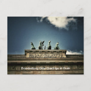 Cartão Postal Portão de Brandemburgo Quadriga Vista em Berlim, A