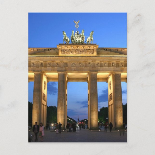 Cartão Postal portão de brandenburg (Frente)