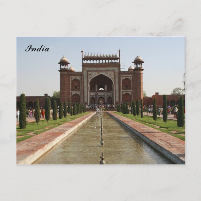 Cartão Postal portão de taj (Frente)