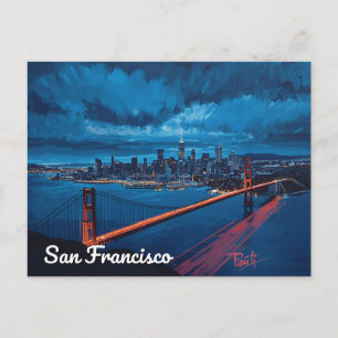 Cartão Postal Portão Dourado ao Crepúsculo – San Francisco