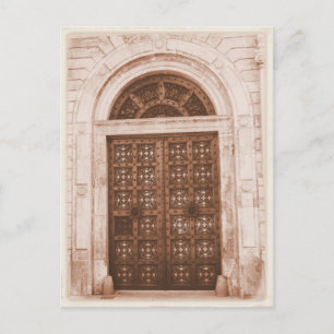 Cartão Postal Portas de Madeira no Bairro Antigo de Barcelona, E