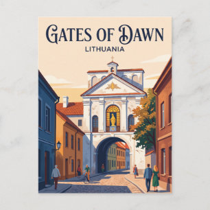 Cartão Postal Portas do Amanhecer Lituânia
