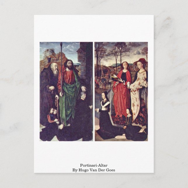 Cartão Postal Portinari-Altar Por Hugo Van Der Goes (Frente)