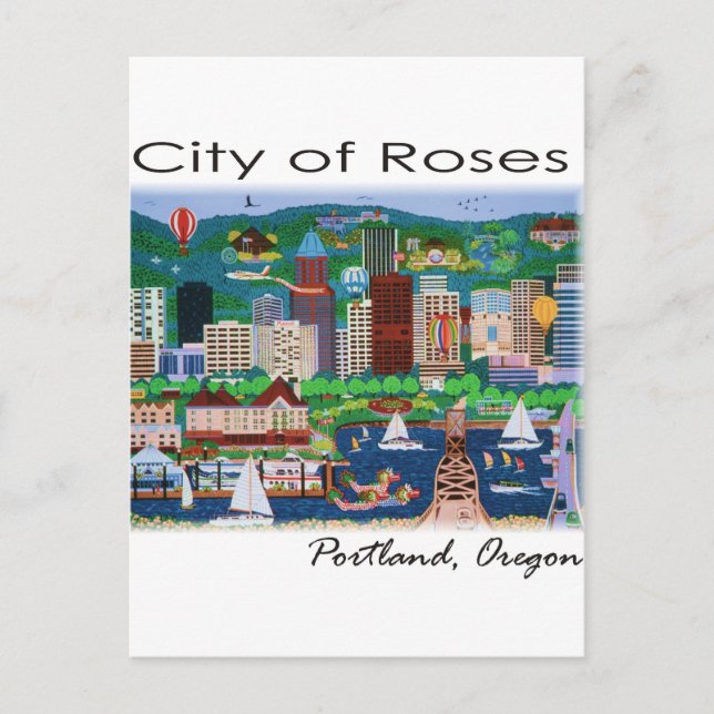 Cartão Postal Portland~ A cidade dos Rosas (Frente)