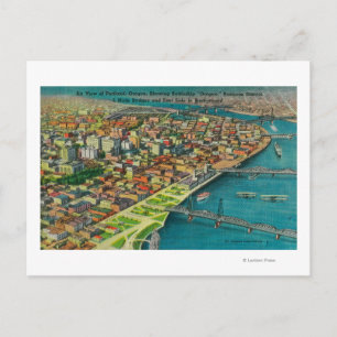 Cartão Postal Portland da Air Show Bridges e