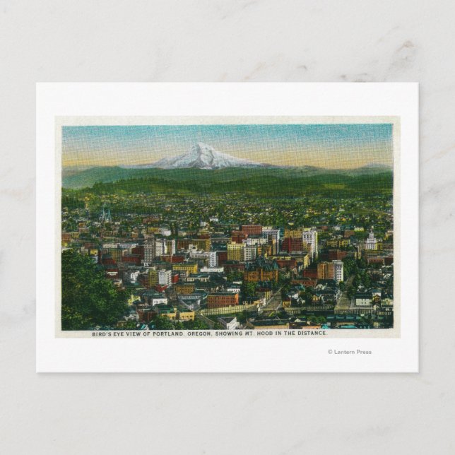 Cartão Postal Portland e Mt. Hood à distância (Frente)