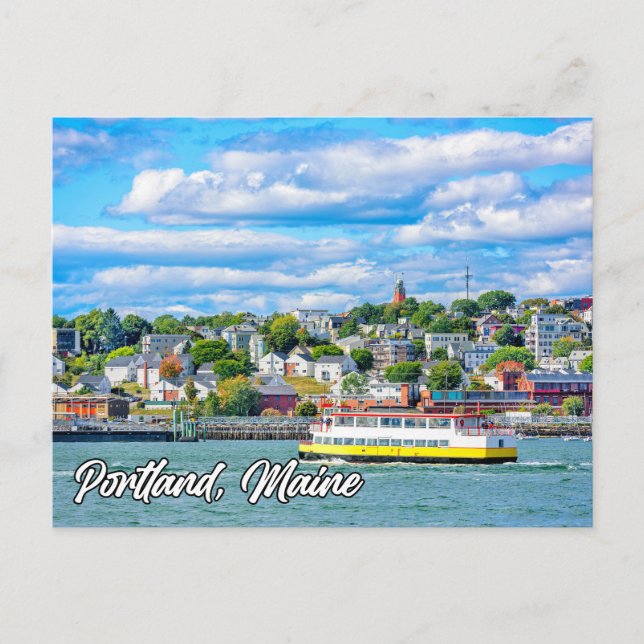 Cartão Postal Portland, Maine, Estados Unidos (Frente)