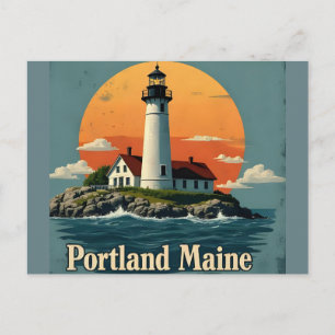 Cartão Postal Portland, Maine   Farol