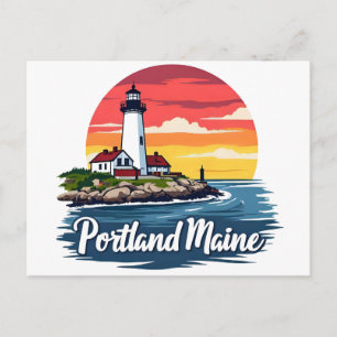 Cartão Postal Portland, Maine Farol