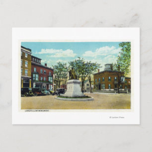 Cartão Postal Portland, MaineLongfellow Monument e Square