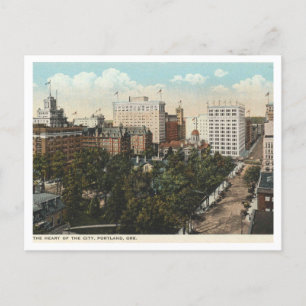 Cartão Postal Portland OR, Estilo de Vintage do 1920 Panorama