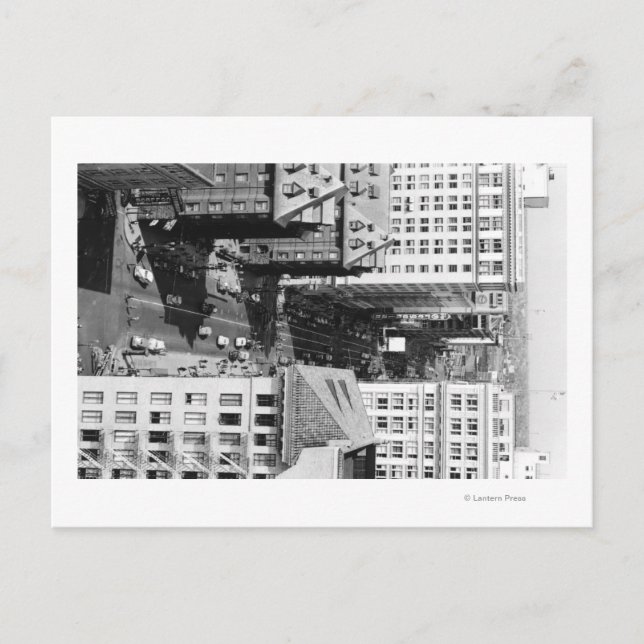 Cartão Postal Portland, Oregon City View da Avenida 6 (Frente)