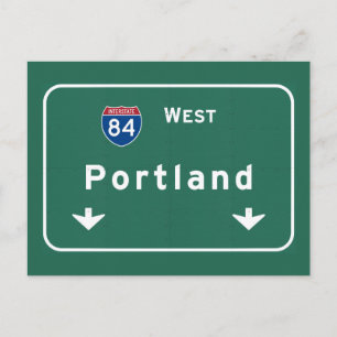 Cartão Postal Portland Oregon ou Interstate Highway Freeway: