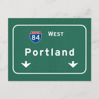 Cartão Postal Portland Oregon ou Interstate Highway Freeway: