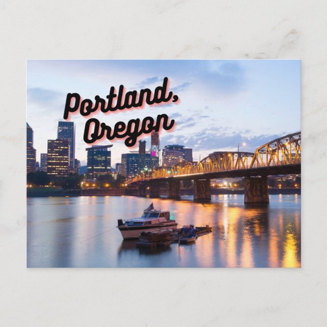 Cartão Postal Portland, Oregon Postcar Souvenir (Frente)