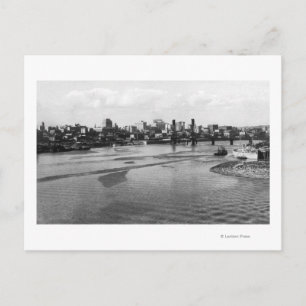 Cartão Postal Portland, Oregon Skyline, do rio Willamette