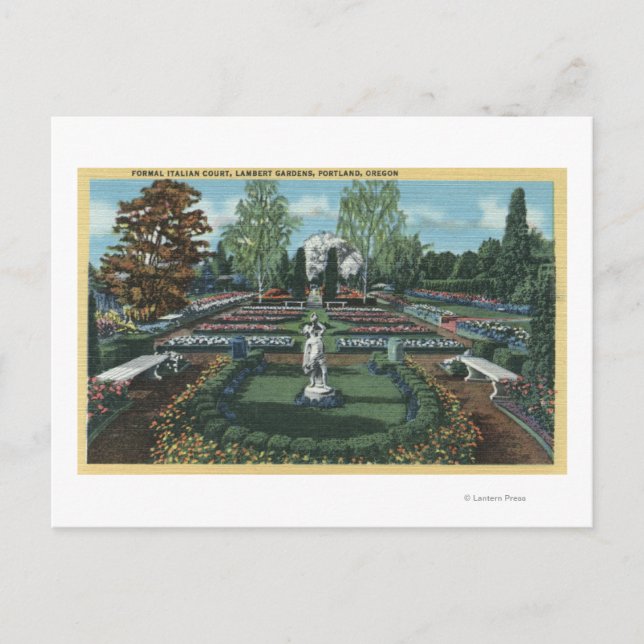 Cartão Postal Portland, Oregon - Tribunal Formal Italiano (Frente)