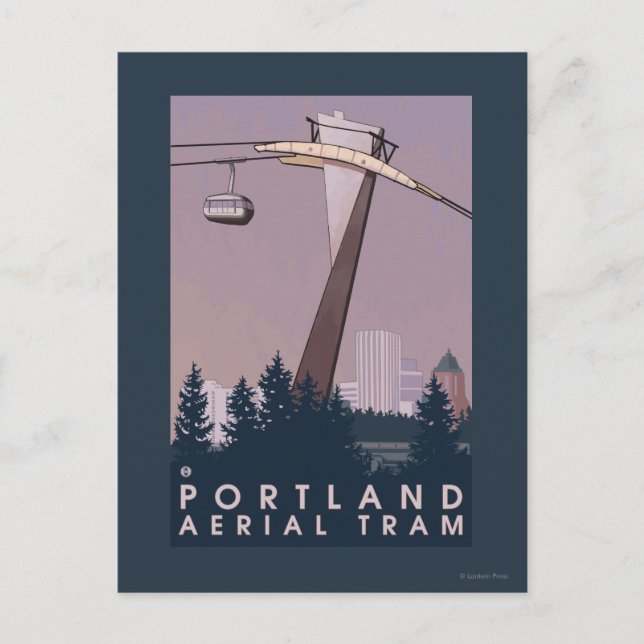 Cartão Postal Portland, OregonAerial Tram Scene (Frente)
