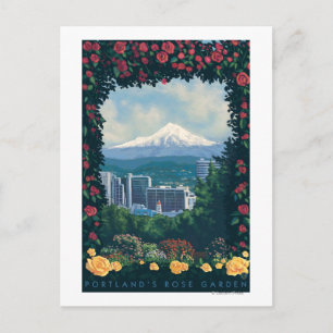 Cartão Postal Portland, OregonRose Garden Scene