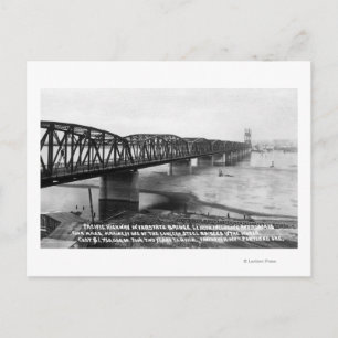 Cartão Postal Portland, OU ponte de um estado a outro da estrada