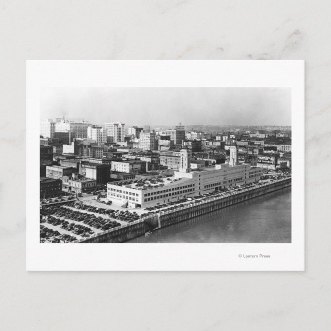 Cartão Postal Portland, ou Vista aérea da ponte Hawthorne (Frente)