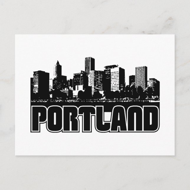 Cartão Postal Portland Skyline (Frente)