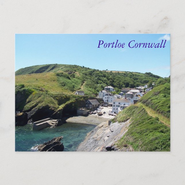 Cartão Postal Portloe Cornwall Inglaterra (Frente)
