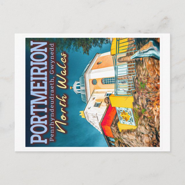 CARTÃO POSTAL PORTMEIRION - PENRHYNDEUDRAETH GWYNEDD NORTH WALES (Frente)