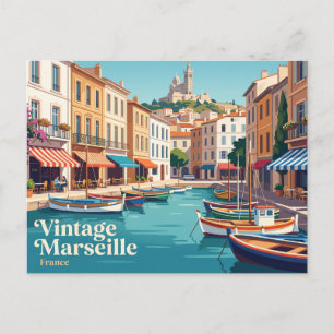 Cartão Postal Porto Antigo de Marselha França