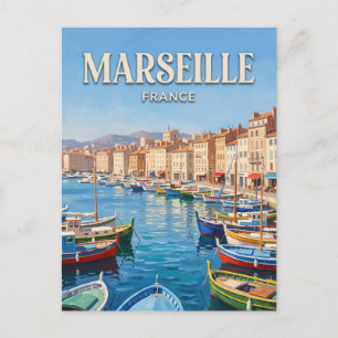 Cartão Postal Porto Antigo Marselha França