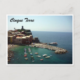 Cartão Postal porto cinque terre vernazza