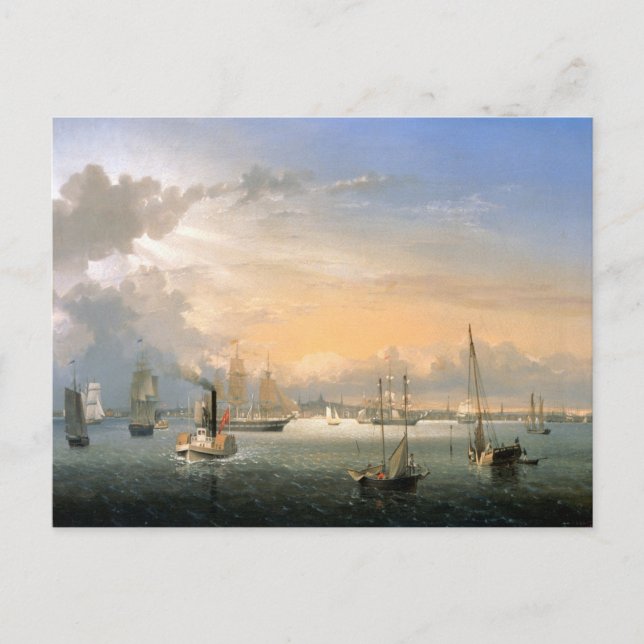 Cartão Postal Porto de Boston, 1854 (Frente)