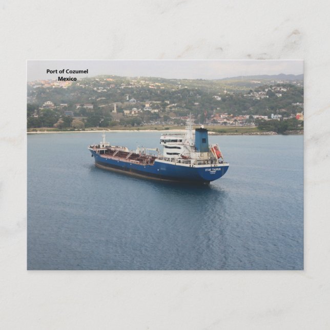 Cartão Postal Porto de Cozumel México (Frente)