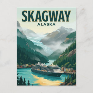 Cartão Postal Porto de Cruzeiro de Skagway Alasca