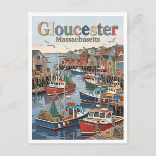 Cartão Postal Porto de Gloucester Massachusetts