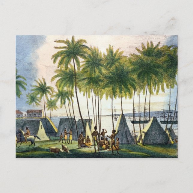 Cartão Postal Porto de Hanarourou nas Ilhas Sandwich (Frente)