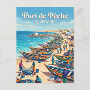 Cartão Postal Porto de Pesca da Mauritânia