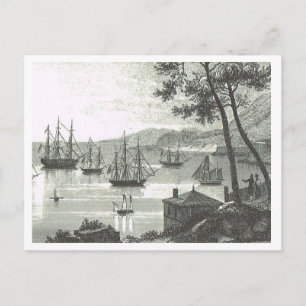 Cartão Postal Porto de Singapura 1819