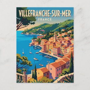 Cartão Postal Porto de Villefranche-sur-Mer França