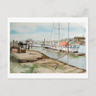 Cartão Postal Porto de Walberswick Suffolk Arte Costeira