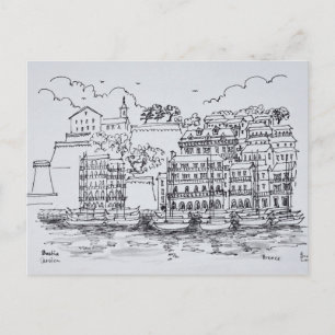 Cartão Postal Porto Fortificado de Bastia, Córsega, França