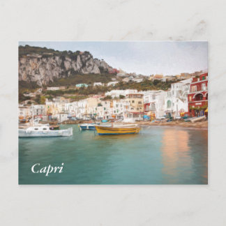 Cartão Postal Porto grandioso, Capri, Campania, Italia