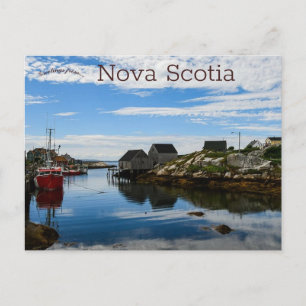 Cartão Postal Porto marítimo na Nova Escócia Canadá