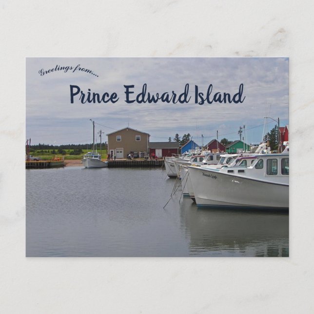 Cartão Postal Porto no Príncipe Edward Island Canada (Frente)
