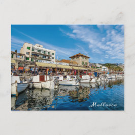 Cartão Postal porto postal de Soller en Mallorca, Majorca
