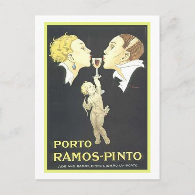 Cartão Postal Porto Ramos Pinto Anúncio Vintage (Frente)