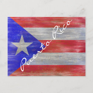Cartão Postal Porto Rico angustia bandeira porto-riquenha