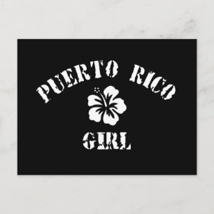 Cartão Postal Porto Rico Pink Girl