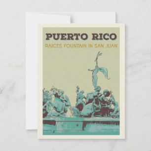Cartão Postal Porto Rico, San Juan, Fonte Raíces