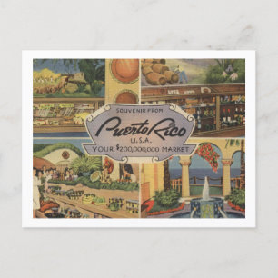 Cartão Postal Porto Rico Souvenir 1950 - Vintage